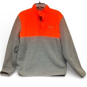 Under Armour Orange and Gray Fleece Jacket